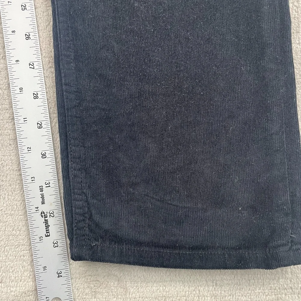 PAIGE Federal Slim Straight Pants Men 34x34 Royal Black Corduroy‎ USA NWT $200